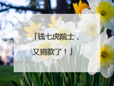 钱七虎院士，又捐款了！