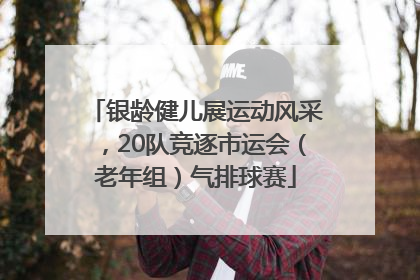 银龄健儿展运动风采，20队竞逐市运会（老年组）气排球赛
