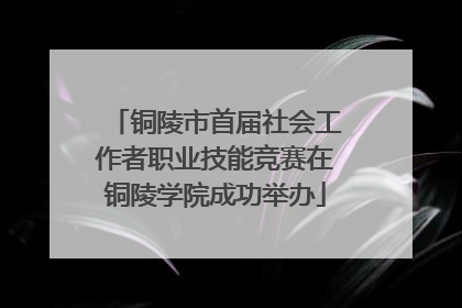 铜陵市首届社会工作者职业技能竞赛在铜陵学院成功举办