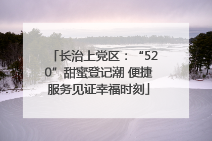 长治上党区：“520”甜蜜登记潮 便捷服务见证幸福时刻