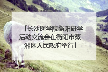 长沙医学院衡阳研学活动交流会在衡阳市蒸湘区人民政府举行