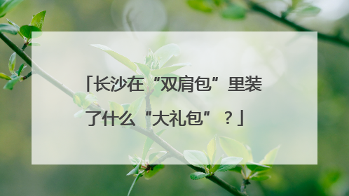 长沙在“双肩包”里装了什么“大礼包”？