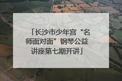 长沙市少年宫“名师面对面”钢琴公益讲座第七期开讲