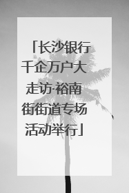 长沙银行千企万户大走访·裕南街街道专场活动举行