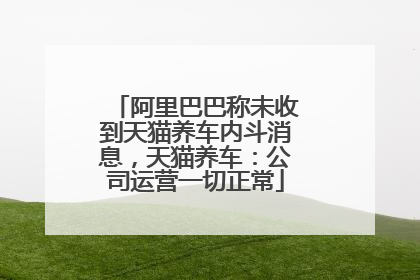 阿里巴巴称未收到天猫养车内斗消息，天猫养车：公司运营一切正常