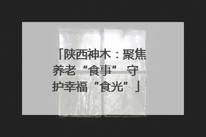 陕西神木：聚焦养老“食事” 守护幸福“食光”
