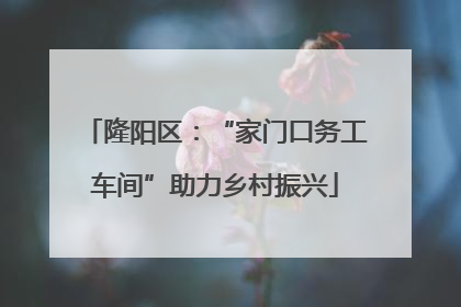 隆阳区：“家门口务工车间”助力乡村振兴
