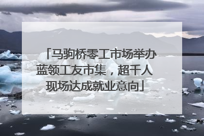 马驹桥零工市场举办蓝领工友市集，超千人现场达成就业意向