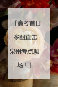 高考首日 多图直击泉州考点现场！