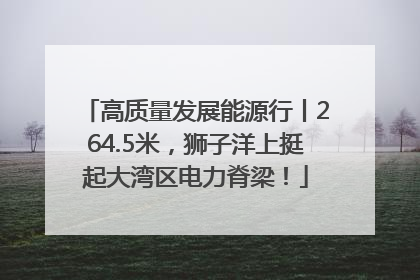 高质量发展能源行丨264.5米，狮子洋上挺起大湾区电力脊梁！