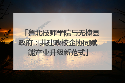 鲁北技师学院与无棣县政府：共建政校企协同赋能产业升级新范式