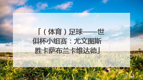 （体育）足球——世俱杯小组赛：尤文图斯胜卡萨布兰卡维达德