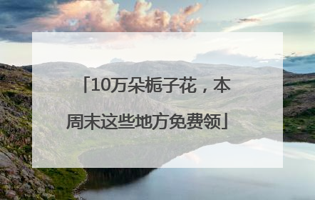 10万朵栀子花，本周末这些地方免费领