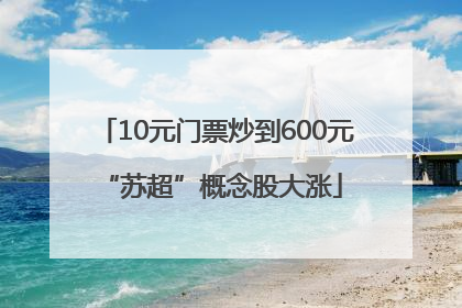 10元门票炒到600元 “苏超”概念股大涨