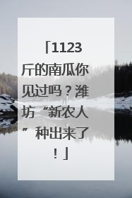 1123斤的南瓜你见过吗？潍坊“新农人”种出来了！