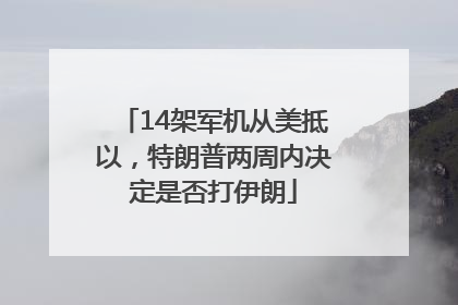 14架军机从美抵以，特朗普两周内决定是否打伊朗