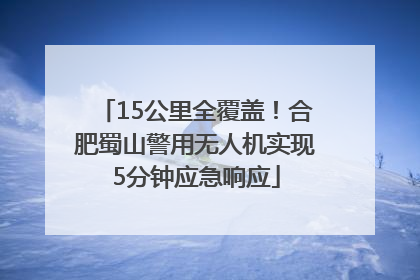 15公里全覆盖！合肥蜀山警用无人机实现5分钟应急响应