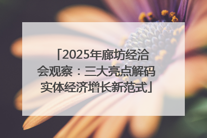 2025年廊坊经洽会观察：三大亮点解码实体经济增长新范式