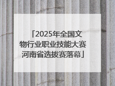 2025年全国文物行业职业技能大赛河南省选拔赛落幕