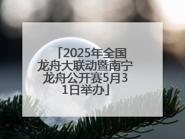 2025年全国龙舟大联动暨南宁龙舟公开赛5月31日举办