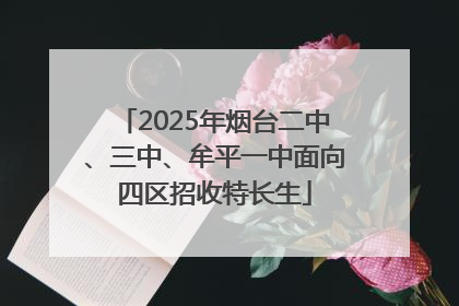 2025年烟台二中、三中、牟平一中面向四区招收特长生