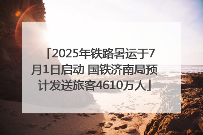 2025年铁路暑运于7月1日启动 国铁济南局预计发送旅客4610万人