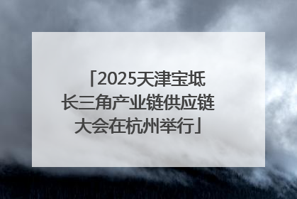 2025天津宝坻长三角产业链供应链大会在杭州举行