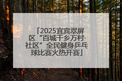 2025宜宾翠屏区“百城千乡万村·社区”全民健身乒乓球比赛火热开赛