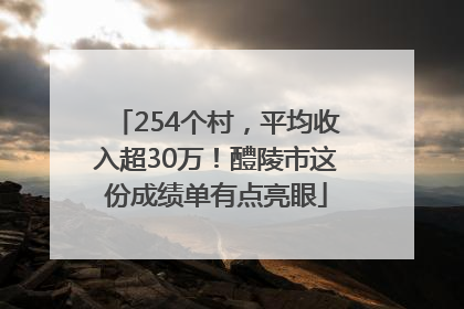 254个村，平均收入超30万！醴陵市这份成绩单有点亮眼