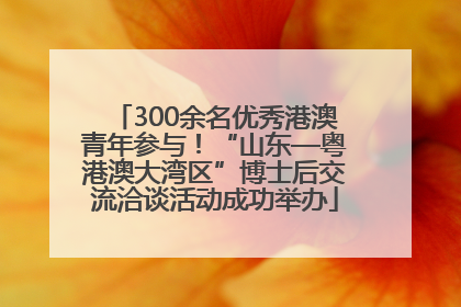 300余名优秀港澳青年参与！“山东—粤港澳大湾区”博士后交流洽谈活动成功举办