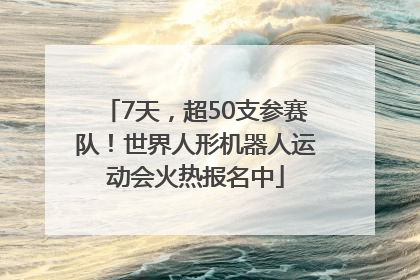 7天，超50支参赛队！世界人形机器人运动会火热报名中