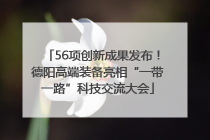 56项创新成果发布！德阳高端装备亮相“一带一路”科技交流大会
