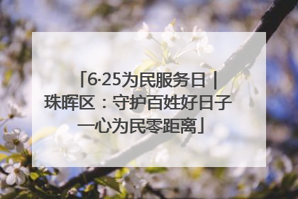6·25为民服务日｜珠晖区：守护百姓好日子 一心为民零距离